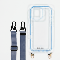 SKY BLUE TRANSPARENT CASE WITH STRAP