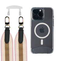 iPhone 16 Plus TRANSPARENT CASE + PATTERNED STRAP