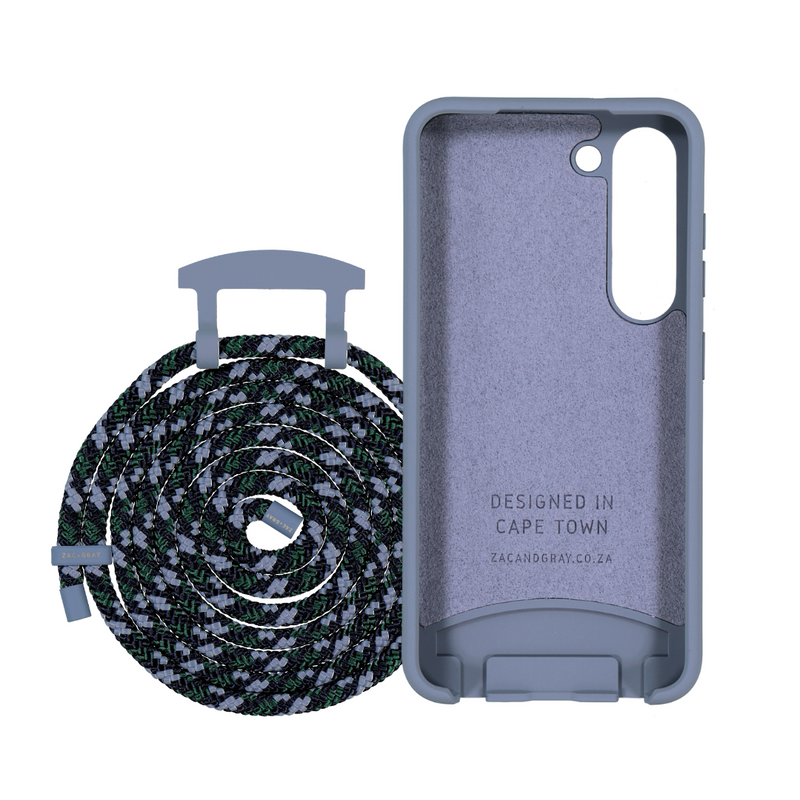 Samsung S23 Plus BLUE FOG CASE + OCEAN CORD