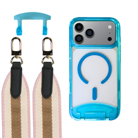 iPhone 17 Pro AQUAMARINE TRANSPARENT CASE + PATTERNED STRAP