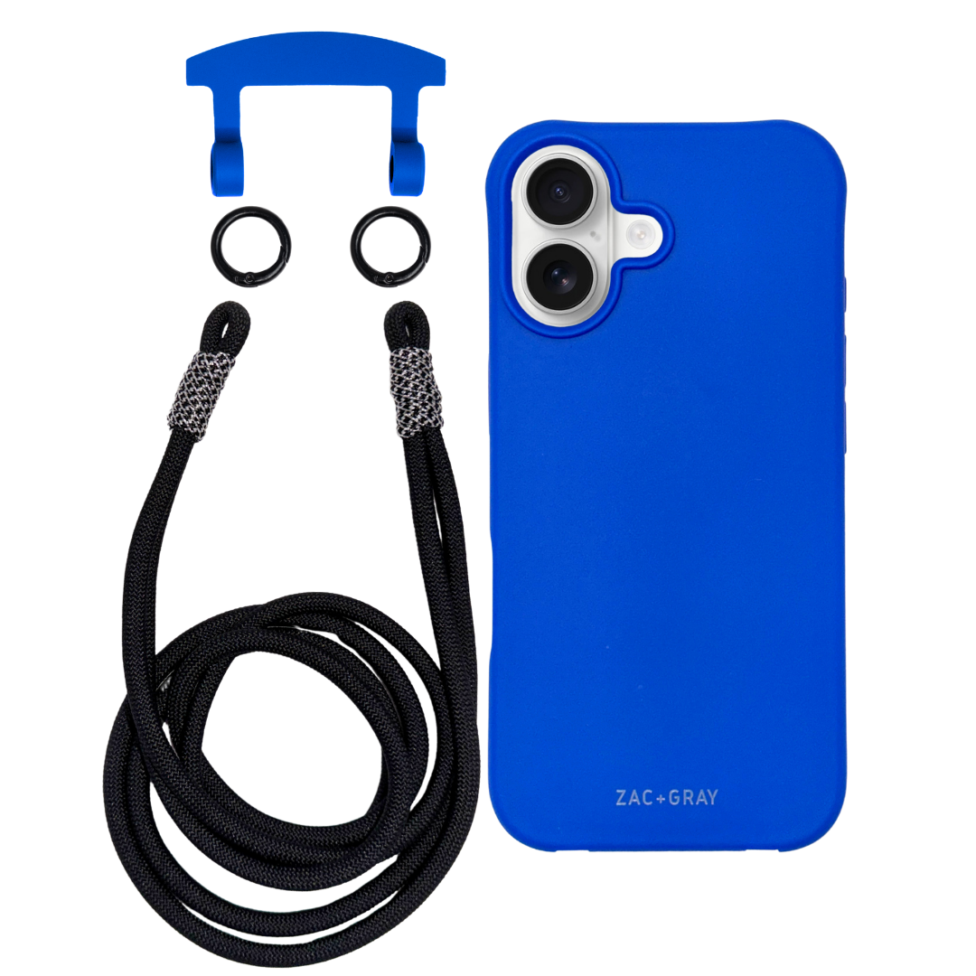 iPhone 17 COBALT BLUE CASE + KNOTTED CORD