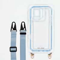 SKY BLUE TRANSPARENT CASE WITH STRAP