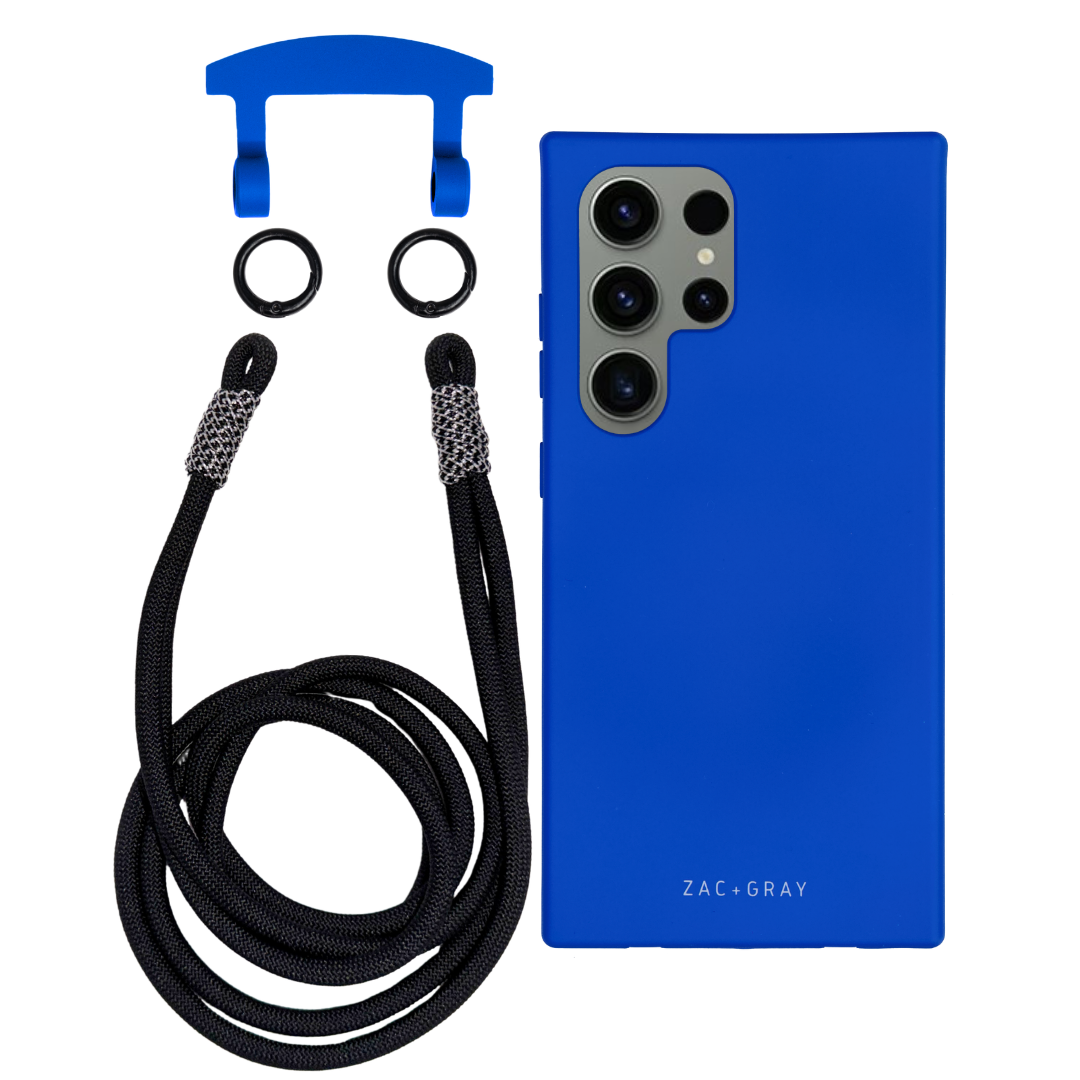 Samsung S24 Ultra COBALT BLUE CASE + KNOTTED CORD