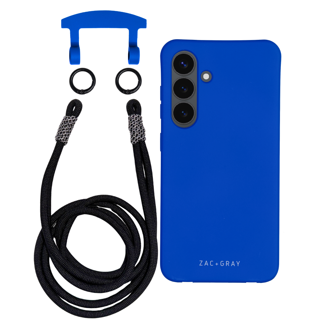 Samsung S24 Plus COBALT BLUE CASE + KNOTTED CORD