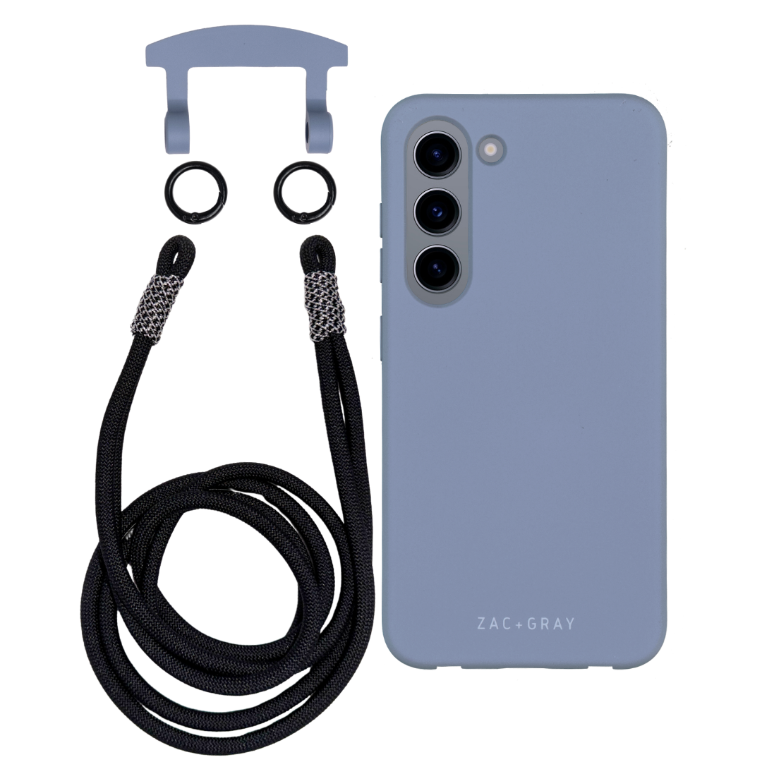 Samsung S23 BLUE FOG CASE + KNOTTED CORD