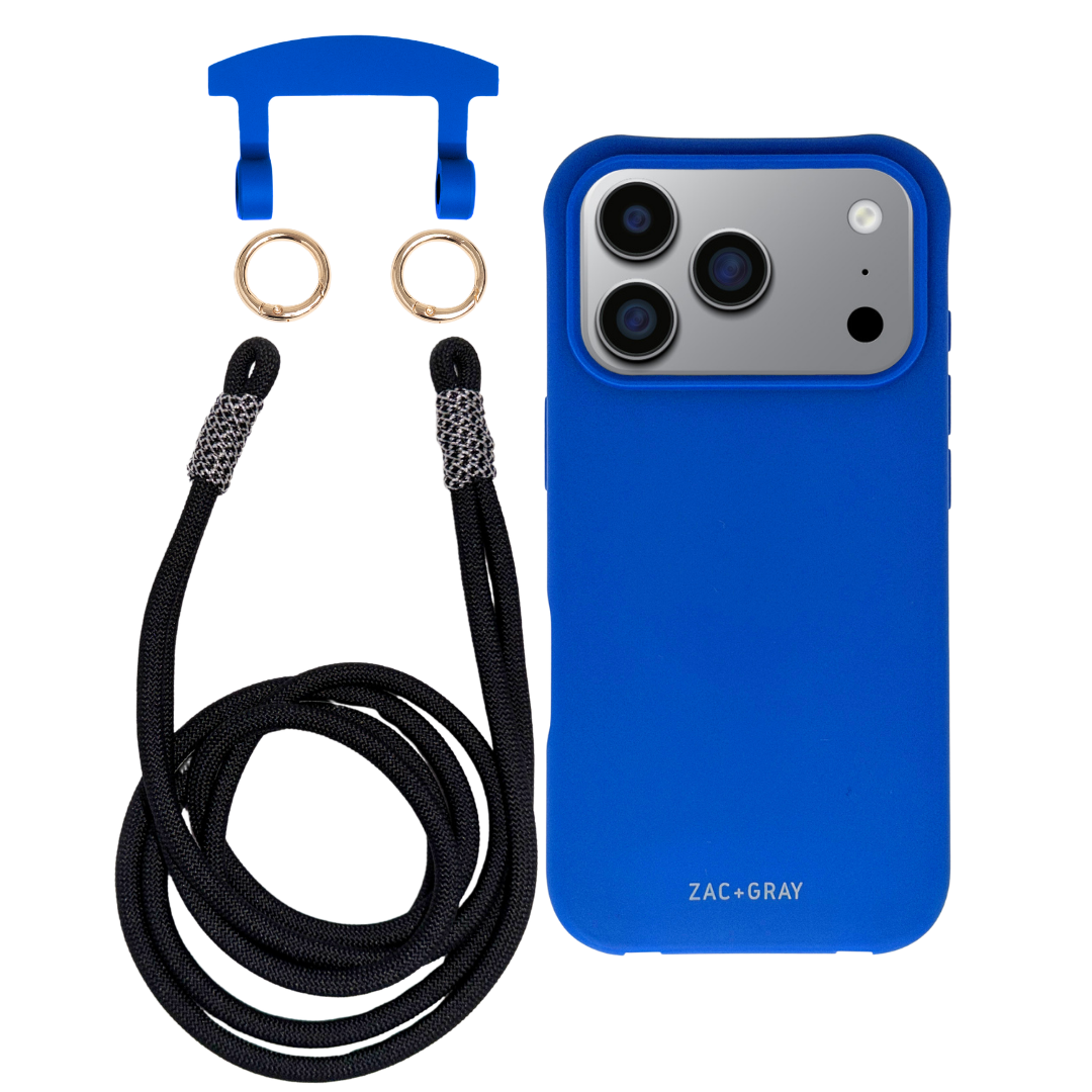 iPhone 17 Pro COBALT BLUE CASE + KNOTTED CORD