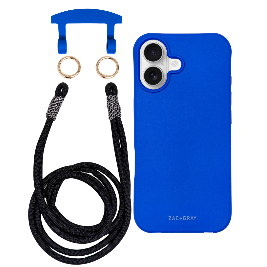 iPhone 17 COBALT BLUE CASE + KNOTTED CORD