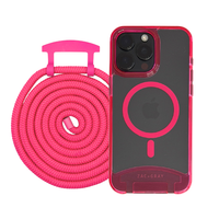 HOT PINK TRANSPARENT CASE WITH CORD - MAGSAFE