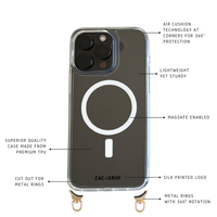 CRYSTAL CLEAR TRANSPARENT CASE WITH STRAP - MAGSAFE