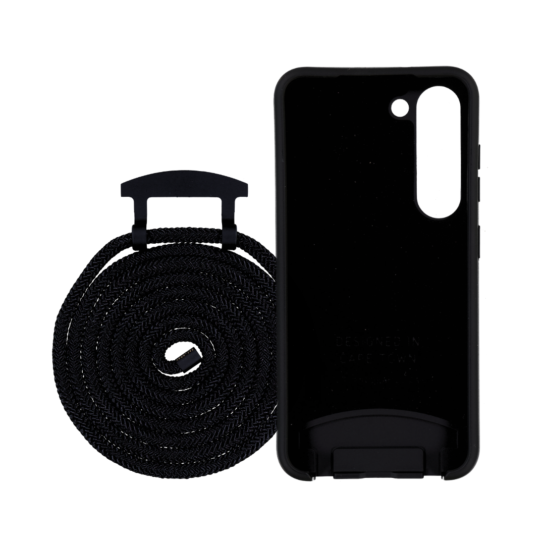 Samsung S23 Plus MIDNIGHT BLACK CASE + MIDNIGHT BLACK CORD