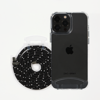 iPhone 15 Pro Max TRANSPARENT CASE + MIDNIGHT SKY CORD