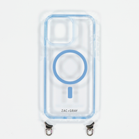 SKY BLUE TRANSPARENT CASE WITH STRAP - MAGSAFE