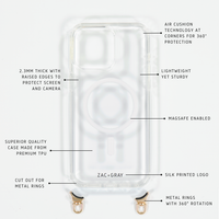 CRYSTAL CLEAR TRANSPARENT CASE WITH STRAP - MAGSAFE