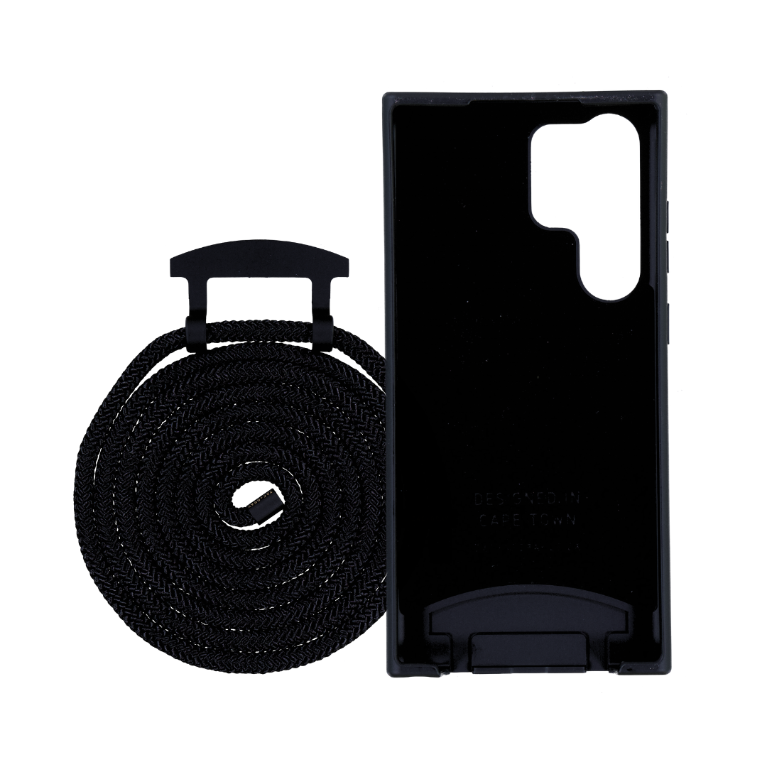 Samsung S24 Ultra MIDNIGHT BLACK CASE + MIDNIGHT BLACK CORD