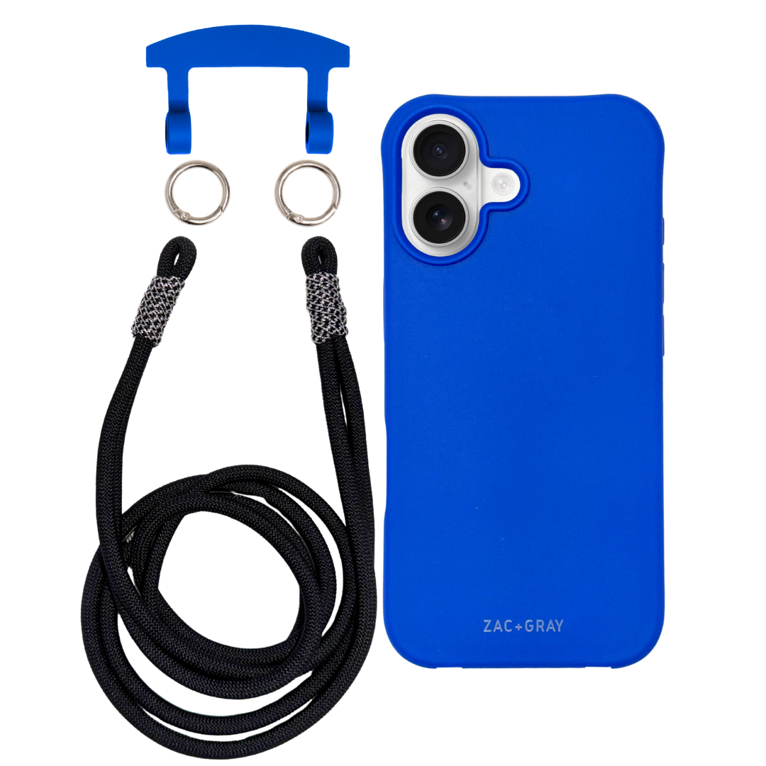 iPhone 17 COBALT BLUE CASE + KNOTTED CORD
