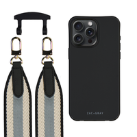 iPhone 17 Air MIDNIGHT BLACK CASE + PATTERNED STRAP