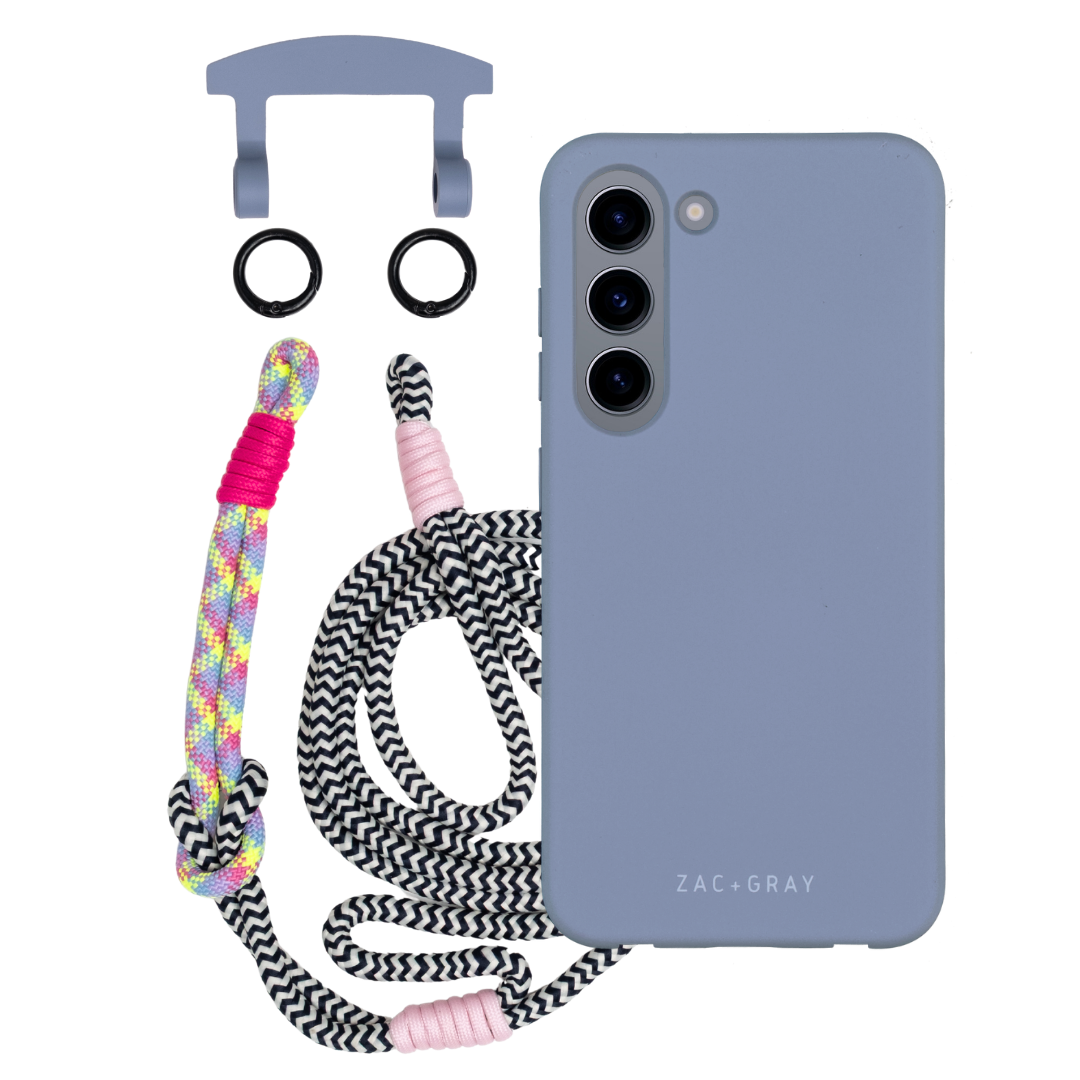 Samsung S23 BLUE FOG CASE + KNOTTED CORD