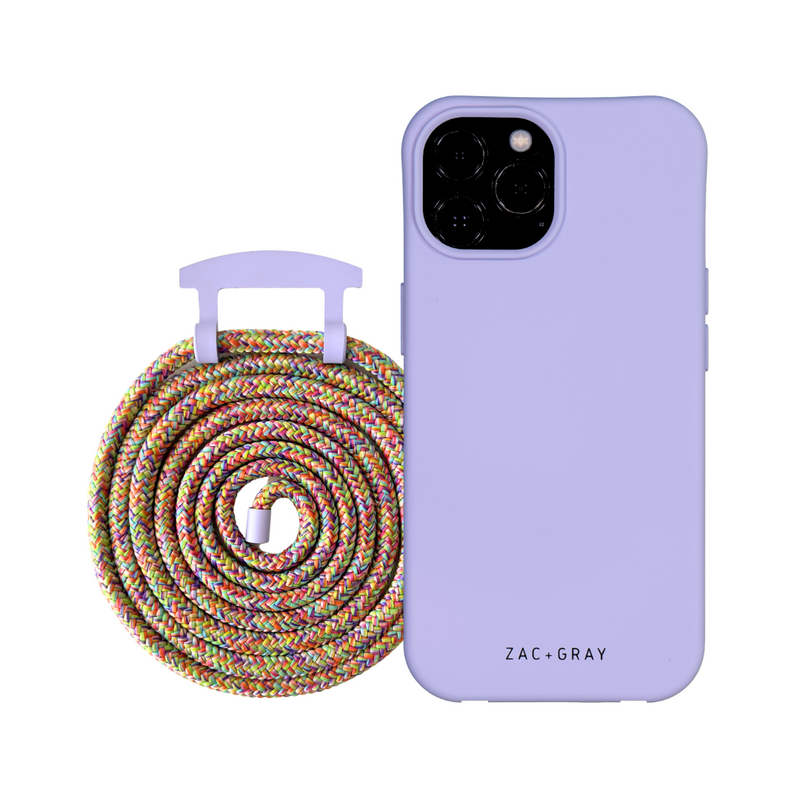 iPhone 15 WISTERIA BLOOM CASE + RAINBOW CORD