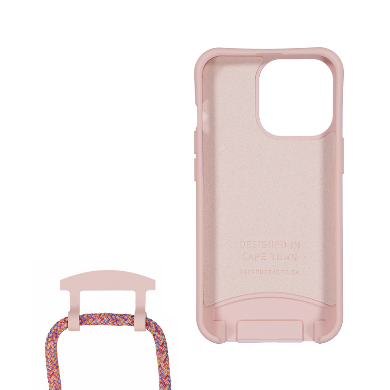 iPhone XS Max ROSÉ PINK CASE + RAINBOW RED CORD