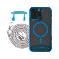 iPhone 16 Pro Max AQUAMARINE TRANSPARENT CASE + CRYSTAL CORD