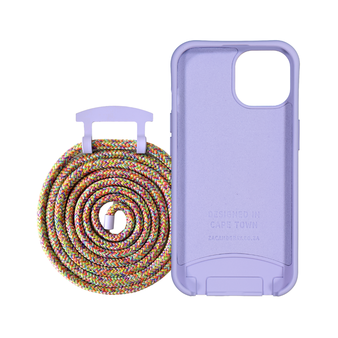 iPhone 15 Pro WISTERIA BLOOM CASE + RAINBOW CORD