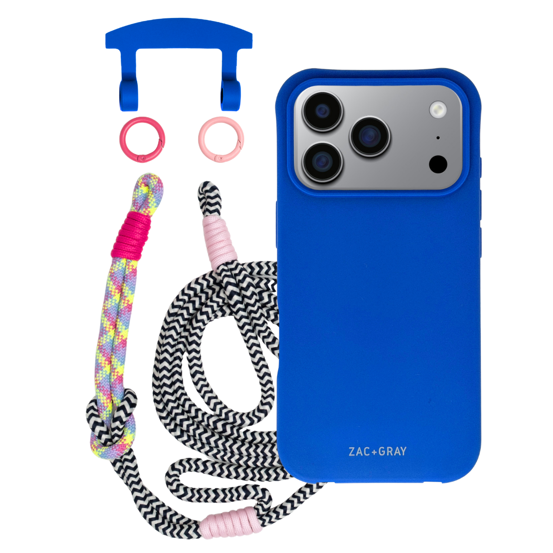 iPhone 17 Pro COBALT BLUE CASE + KNOTTED CORD