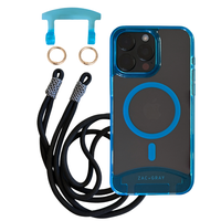iPhone 16 Pro Max AQUAMARINE TRANSPARENT CASE + KNOTTED CORD