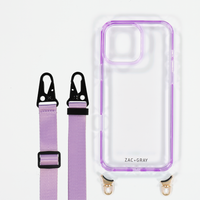 LAVENDER TRANSPARENT CASE WITH STRAP