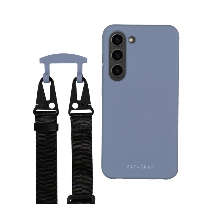 Samsung S23 Plus BLUE FOG CASE + MIDNIGHT BLACK STRAP