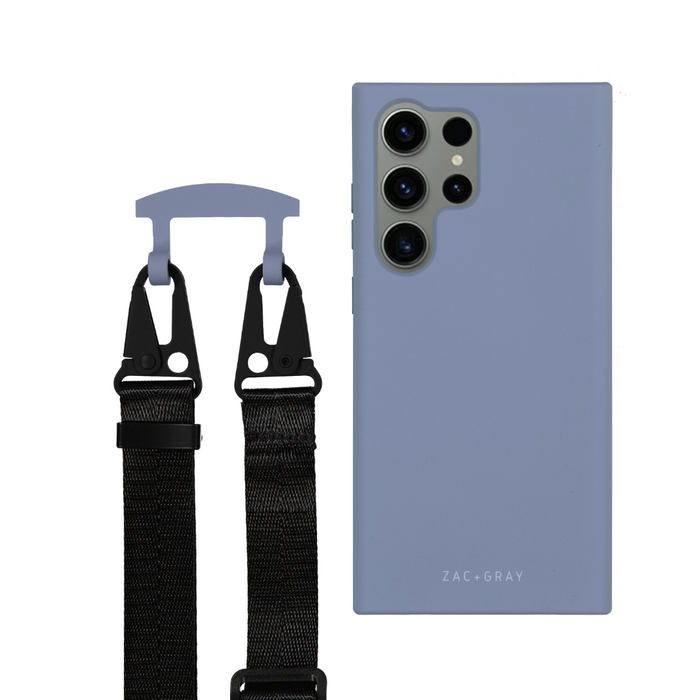 Samsung S23 Ultra BLUE FOG CASE + MIDNIGHT BLACK STRAP