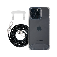 iPhone 16 Plus TRANSPARENT CASE + CRYSTAL CORD