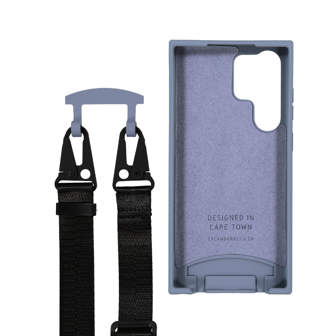 Samsung S23 Ultra BLUE FOG CASE + MIDNIGHT BLACK STRAP