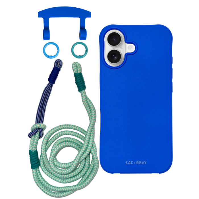 iPhone 17 COBALT BLUE CASE + KNOTTED CORD