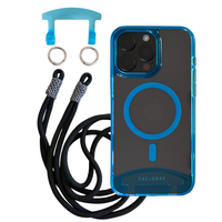 iPhone 16 Pro Max AQUAMARINE TRANSPARENT CASE + KNOTTED CORD