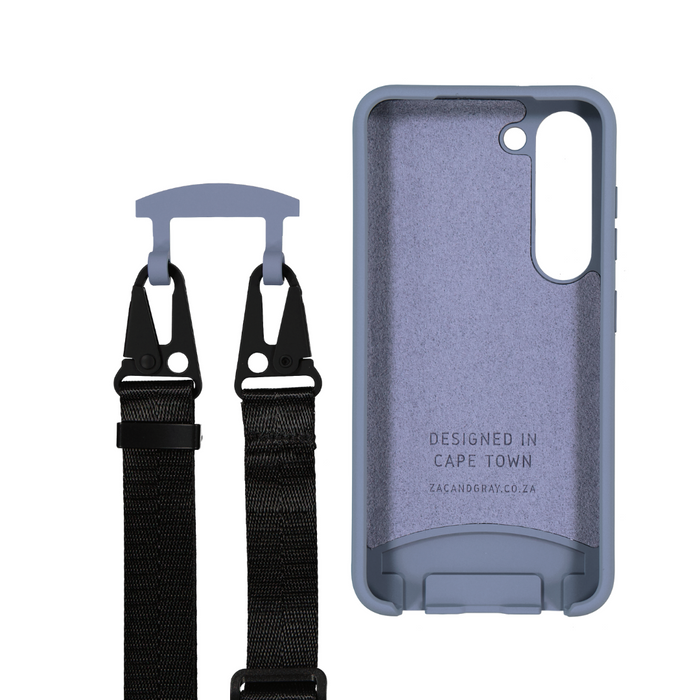 Samsung S23 Plus BLUE FOG CASE + MIDNIGHT BLACK STRAP