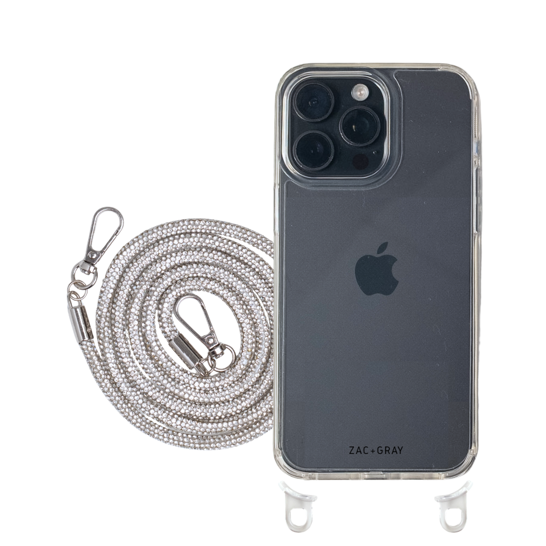 iPhone 16 Pro Max CRYSTAL CLEAR TRANSPARENT CASE + CRYSTAL CORD