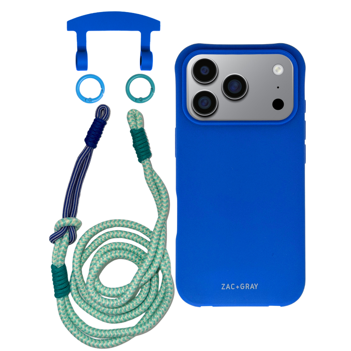 iPhone 17 Pro COBALT BLUE CASE + KNOTTED CORD