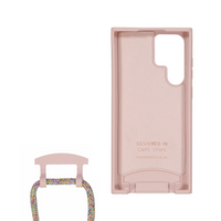 Samsung S22 Ultra ROSÉ PINK CASE + RAINBOW CORD