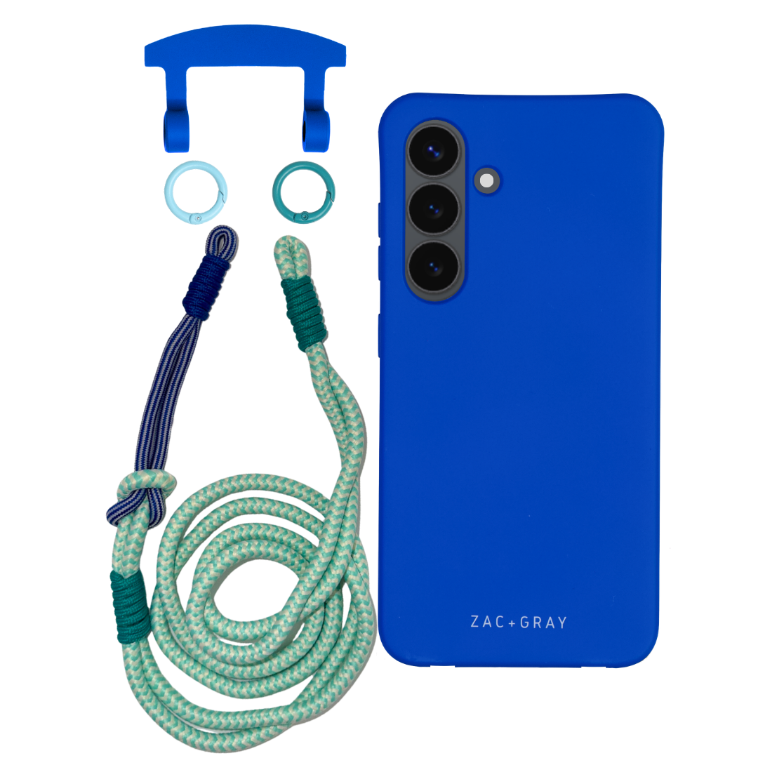 Samsung S24 Plus COBALT BLUE CASE + KNOTTED CORD