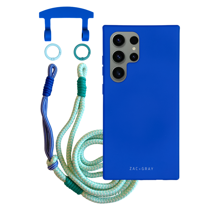 Samsung S25 Ultra COBALT BLUE CASE + KNOTTED CORD