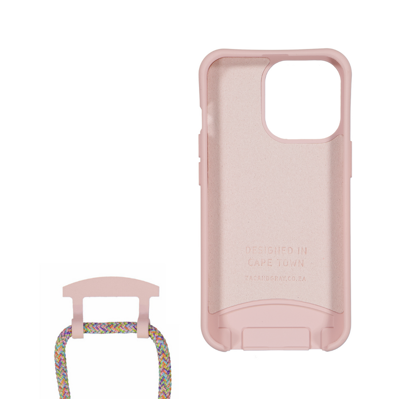 iPhone X and iPhone XS ROSÉ PINK CASE + RAINBOW CORD