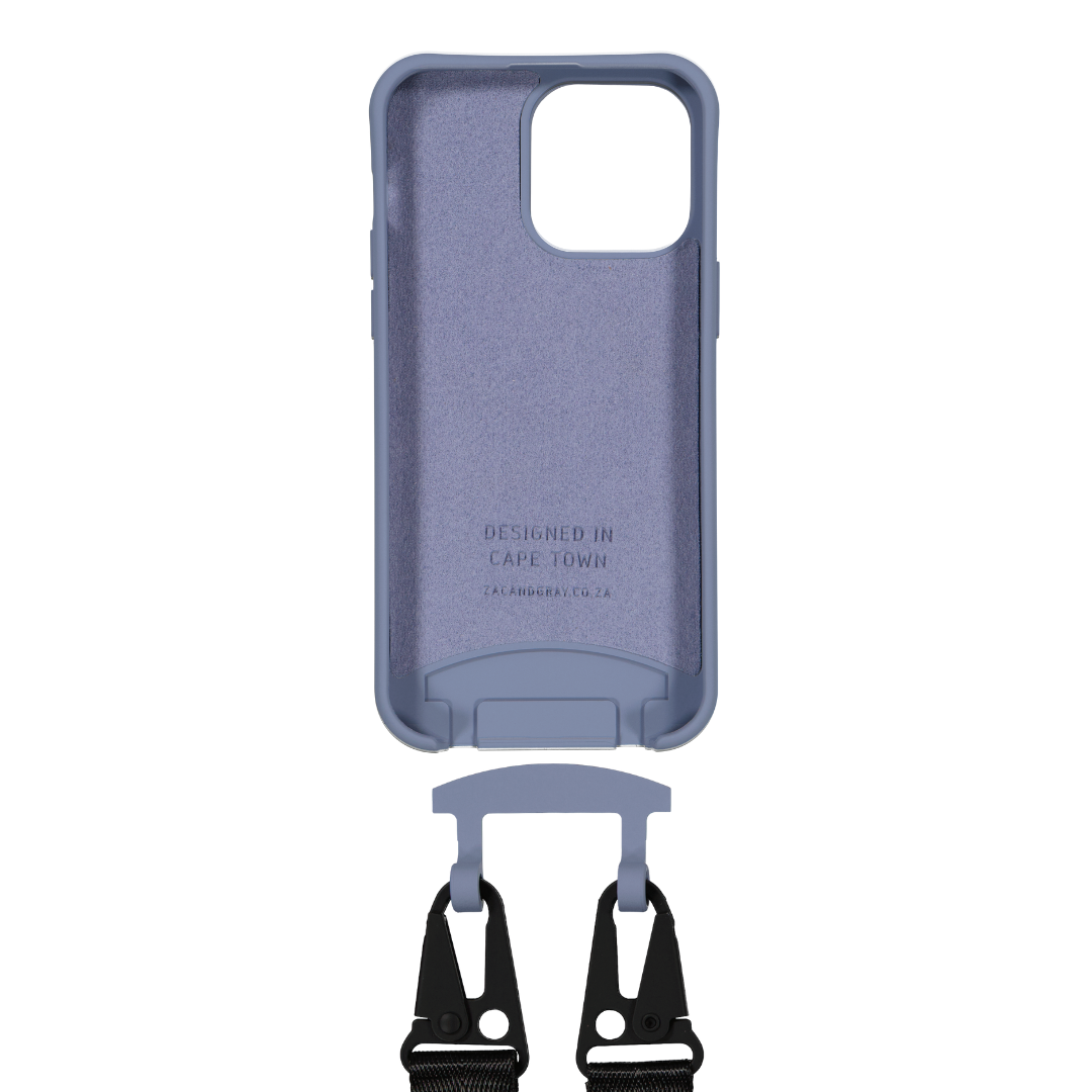 iPhone 14 Pro Max BLUE FOG CASE + MIDNIGHT BLACK STRAP