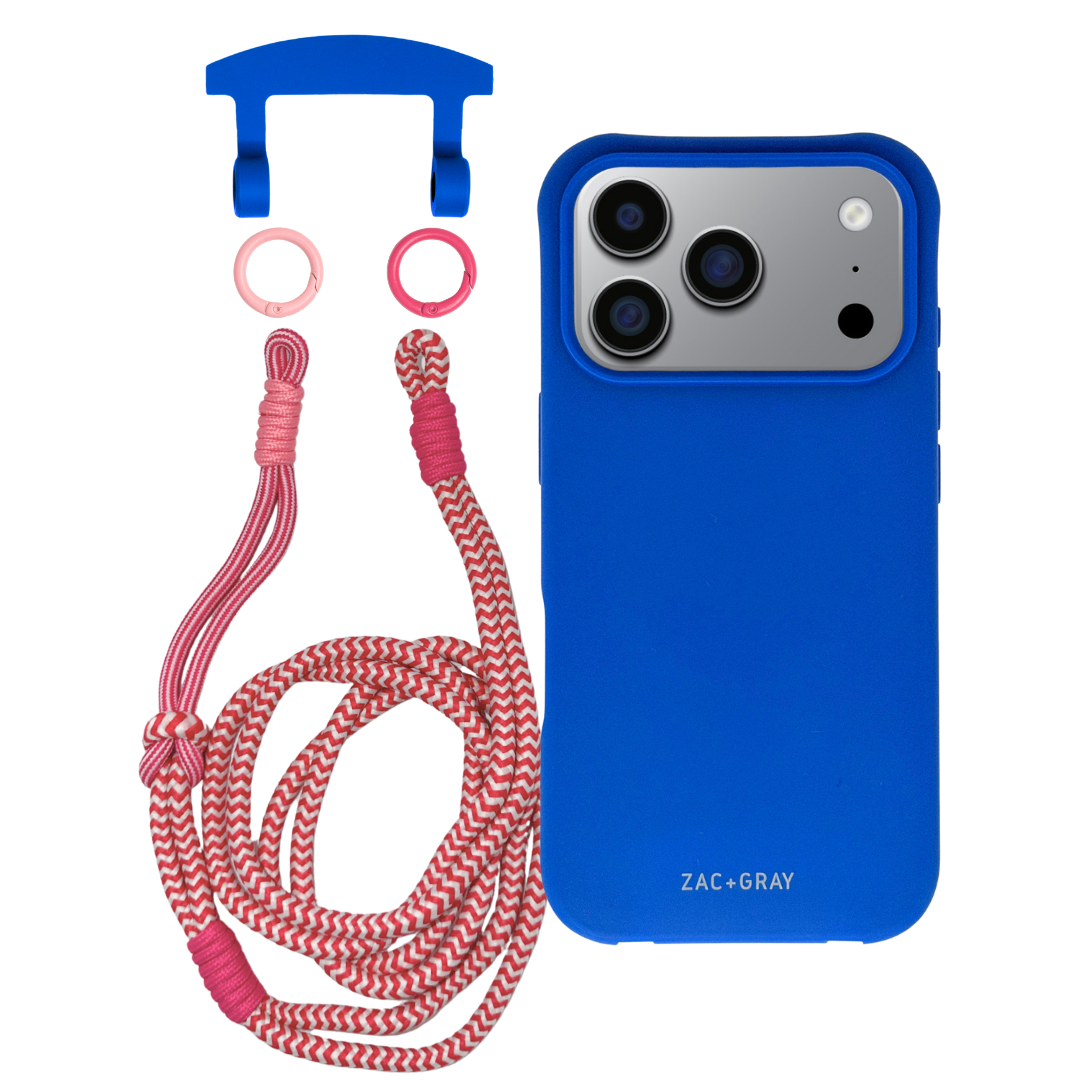 iPhone 17 Pro COBALT BLUE CASE + KNOTTED CORD