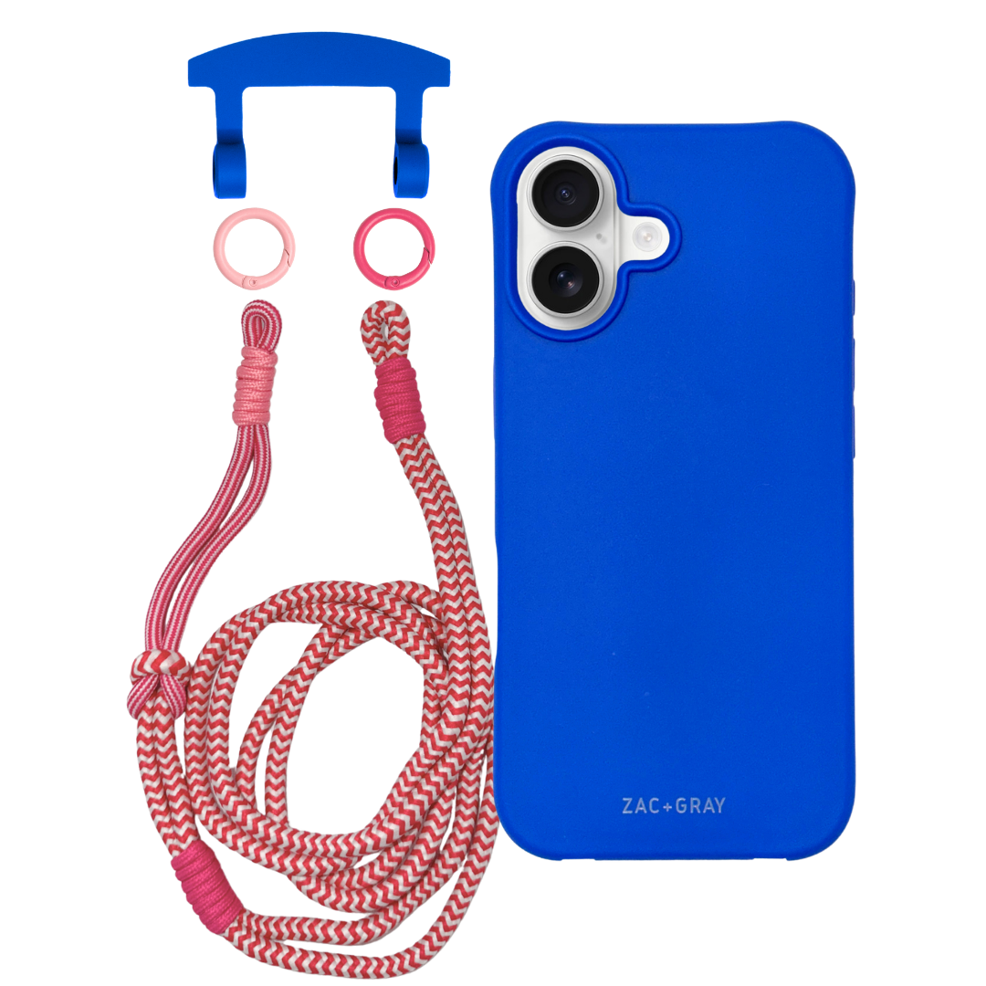 iPhone 17 COBALT BLUE CASE + KNOTTED CORD