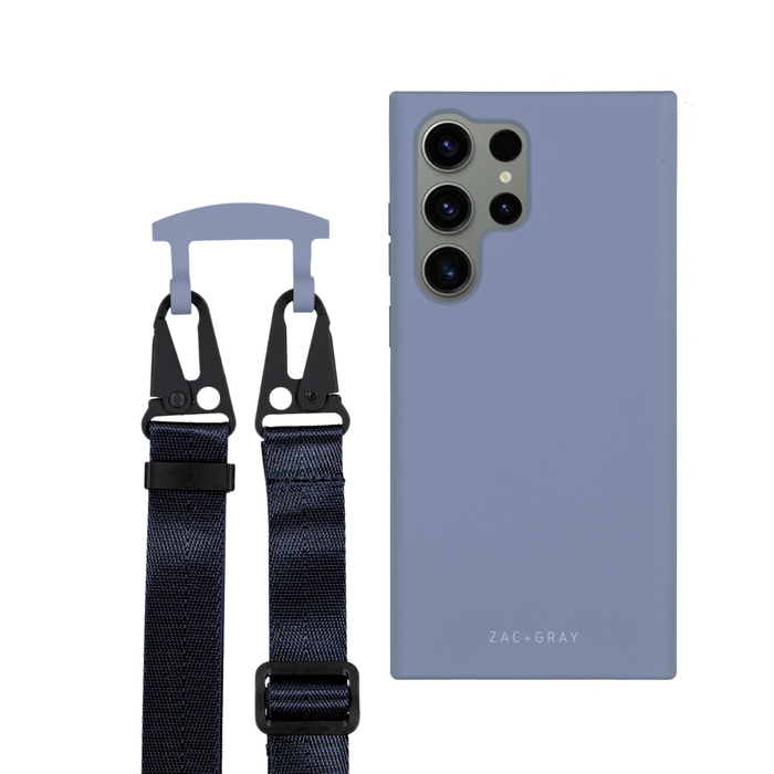 Samsung S23 Ultra BLUE FOG CASE + NAVY BLUE STRAP