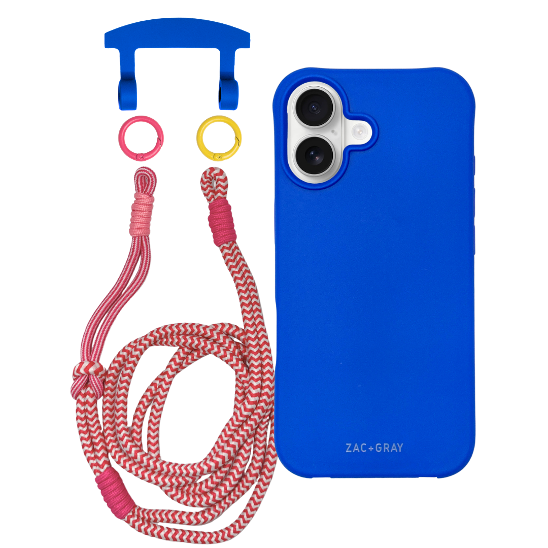 iPhone 17 COBALT BLUE CASE + KNOTTED CORD