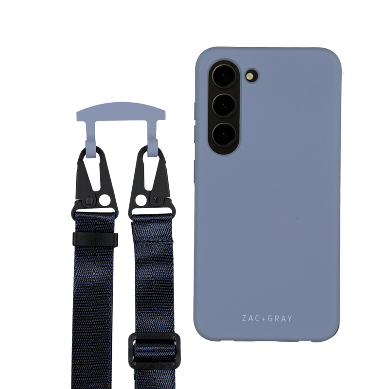 Samsung S23 Plus BLUE FOG CASE + NAVY BLUE STRAP