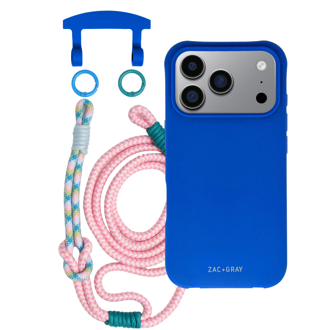 iPhone 17 Pro COBALT BLUE CASE + KNOTTED CORD