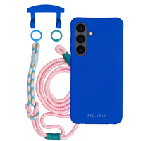 Samsung S24 Plus COBALT BLUE CASE + KNOTTED CORD