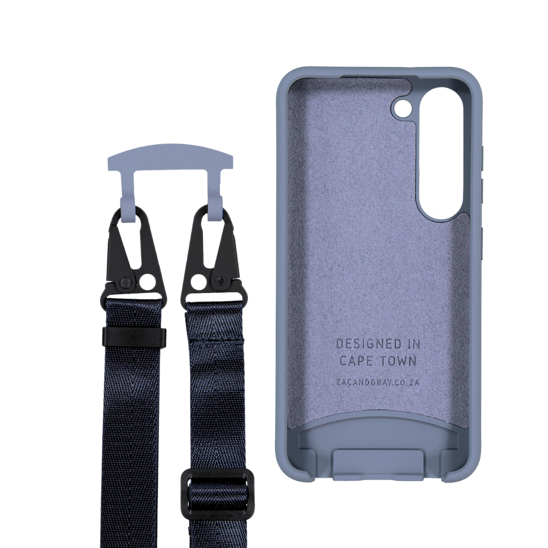 Samsung S23 BLUE FOG CASE + NAVY BLUE STRAP